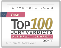 TopVerdict.com | Texas Top 100 Jury Verdicts | All Practice Areas 2017 | Anthony R. Garza-Vale