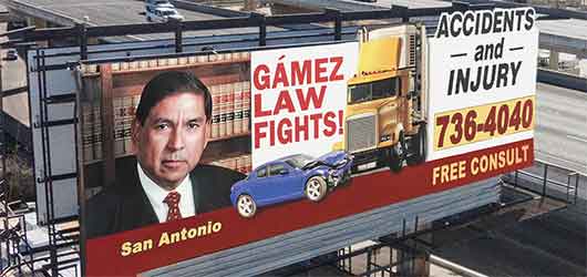 Gamez Law Fights billboard