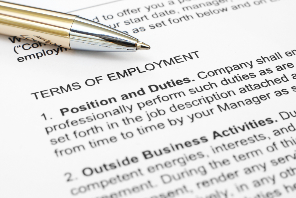 Employment contract in jeopardy after an auto accident.