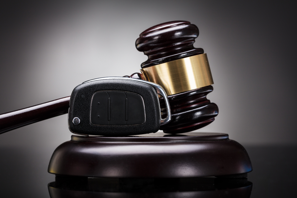 Gavel and Key showing a Car Insurance Court Case